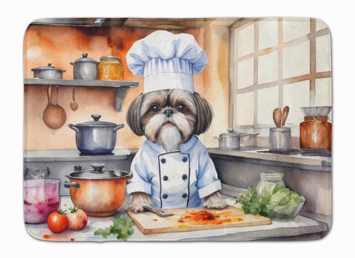 19 x 27 in. Shih Tzu The Chef Memory Foam Kitchen Mat