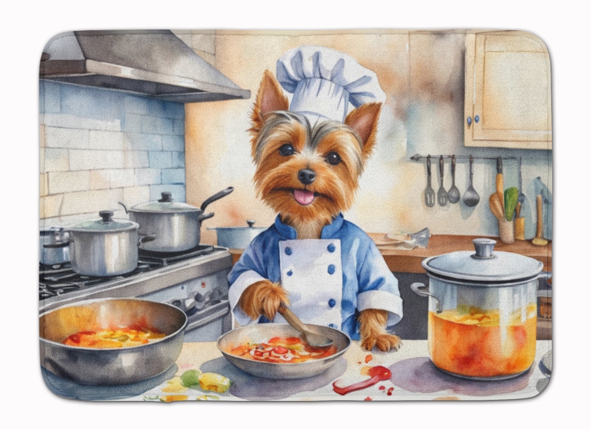DAC6329RUG 19 x 27 in. Silky Terrier The Chef Memory Foam Kitchen Mat
