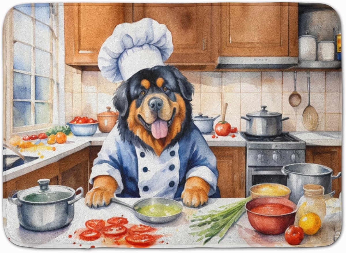 DAC6332RUG 19 x 27 in. Tibetan Mastiff The Chef Memory Foam Kitchen Mat