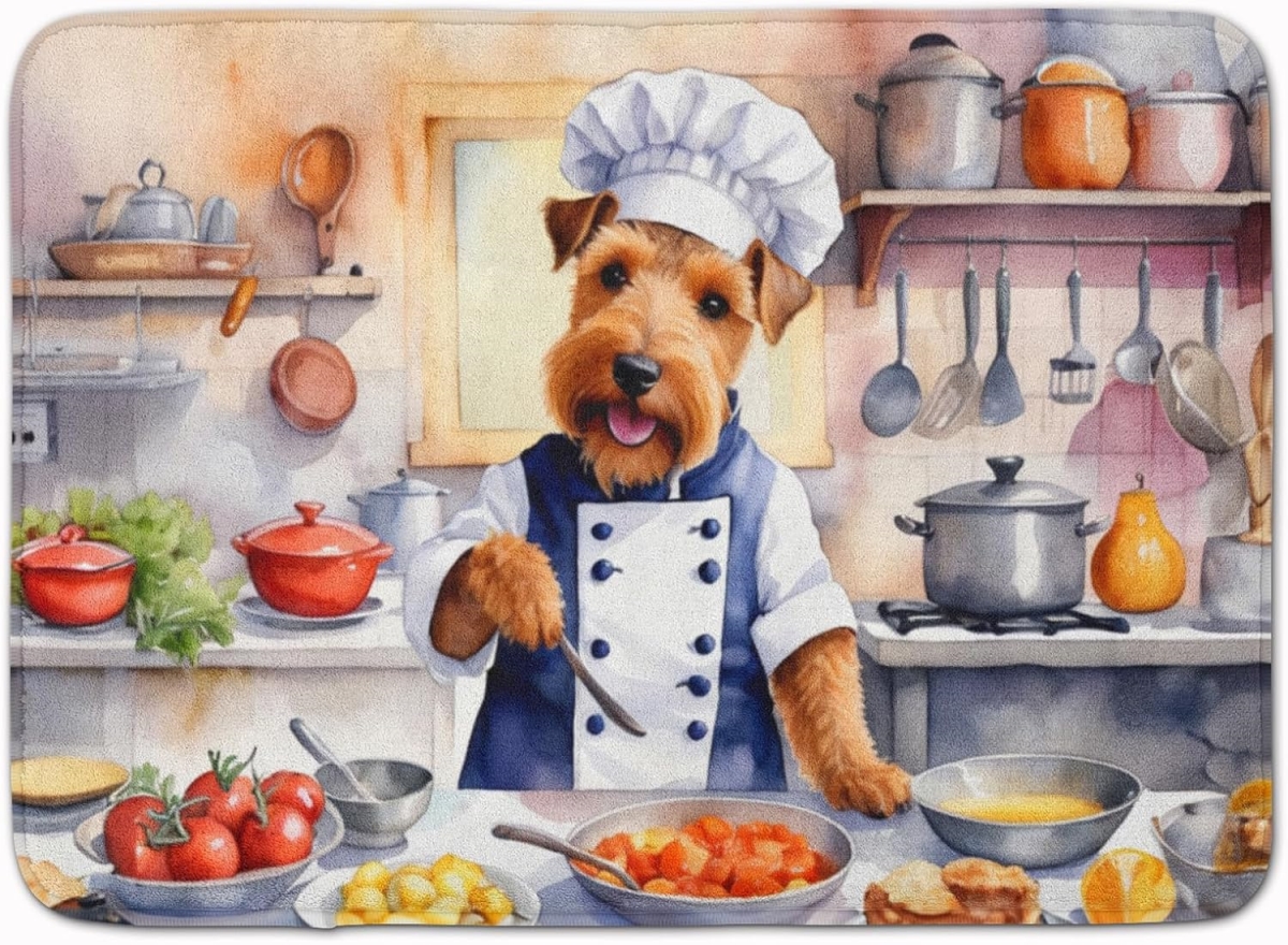 DAC6338RUG 19 x 27 in. Welsh Terrier The Chef Memory Foam Kitchen Mat