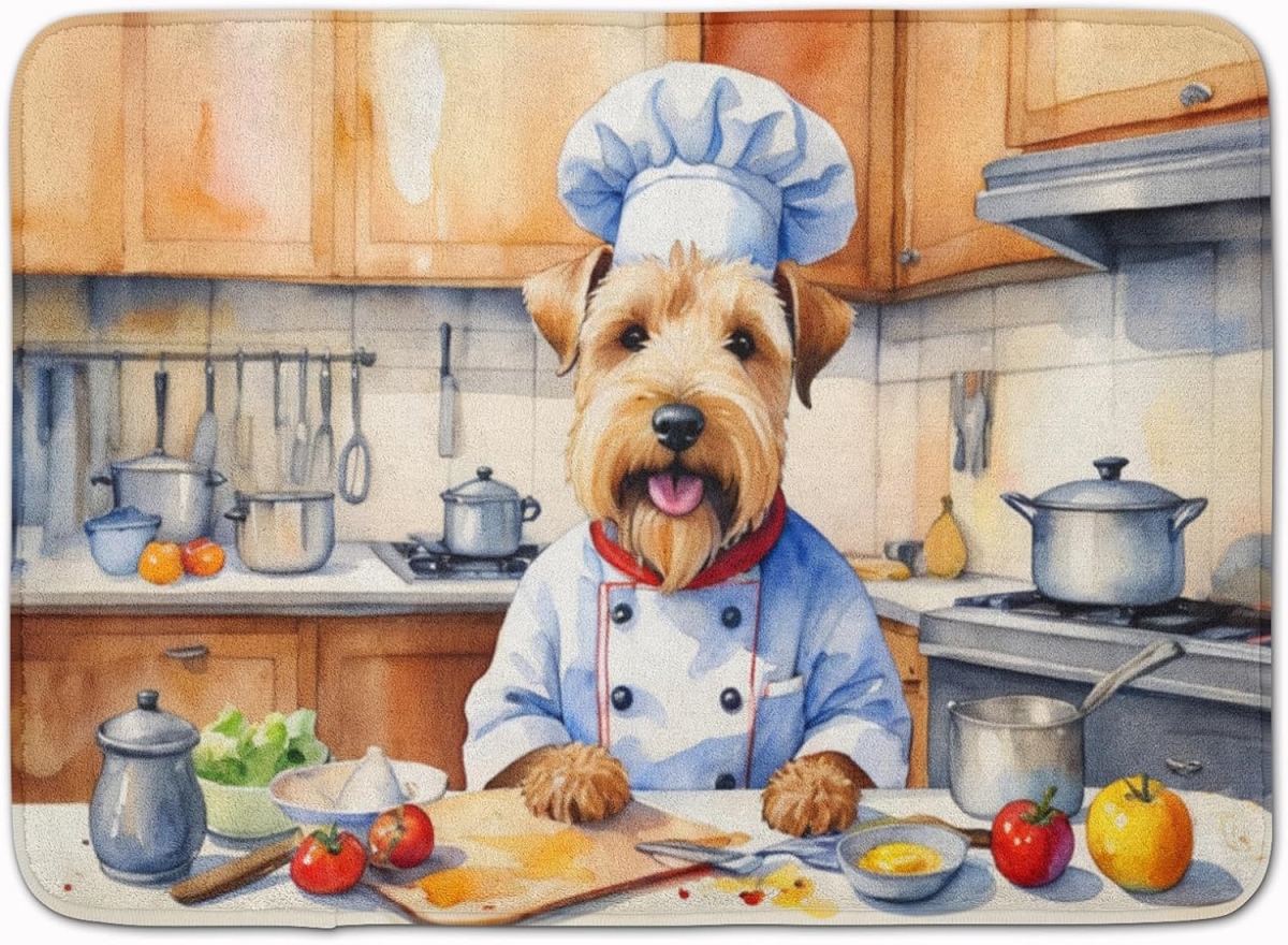 DAC6340RUG 19 x 27 in. Wheaten Terrier The Chef Memory Foam Kitchen Mat