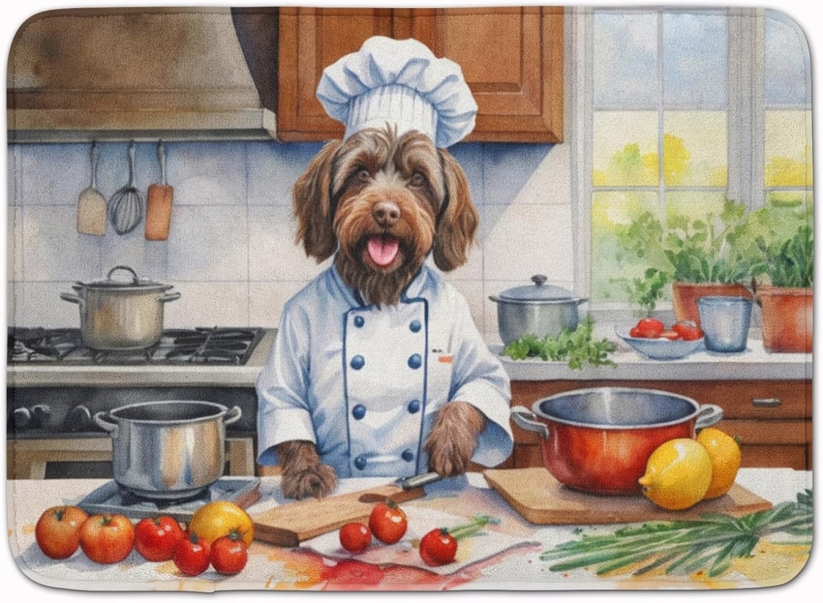 DAC6342RUG 19 x 27 in. Wirehaired Pointing Griffon The Chef Memory Foam Kitchen Mat