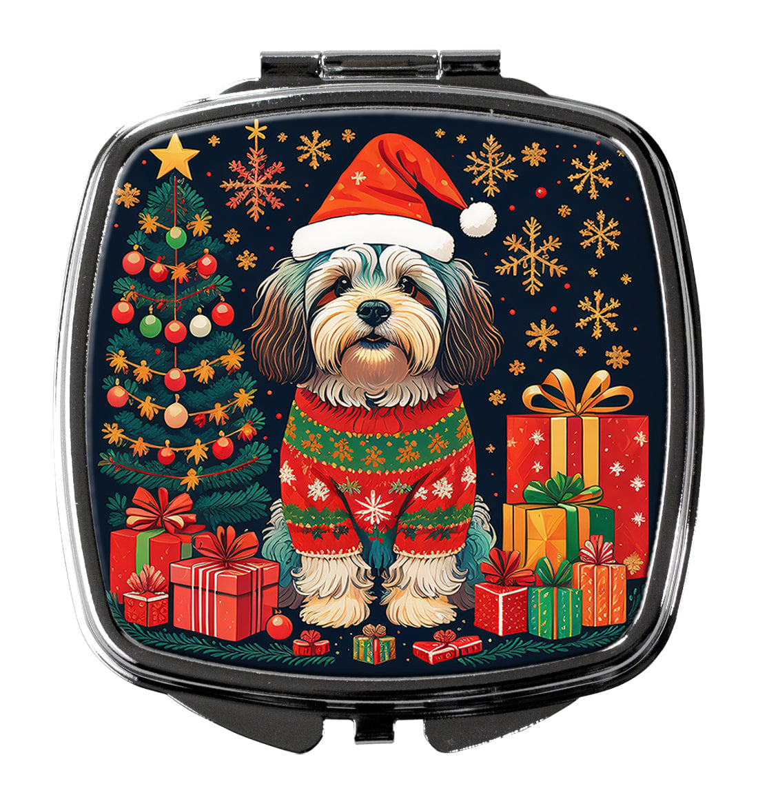DAC1129SCM 3 x 2.75 in. Havanese Christmas Compact Mirror