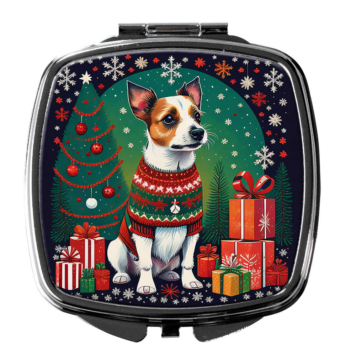 DAC1131SCM 3 x 2.75 in. Jack Russell Terrier Christmas Compact Mirror