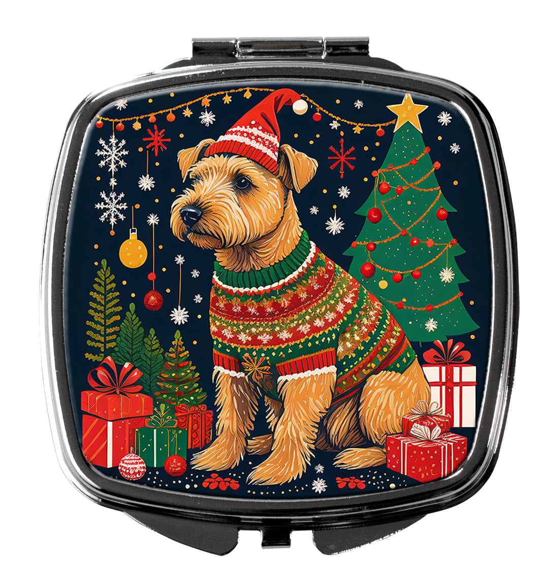 DAC1136SCM 3 x 2.75 in. Lakeland Terrier Christmas Compact Mirror