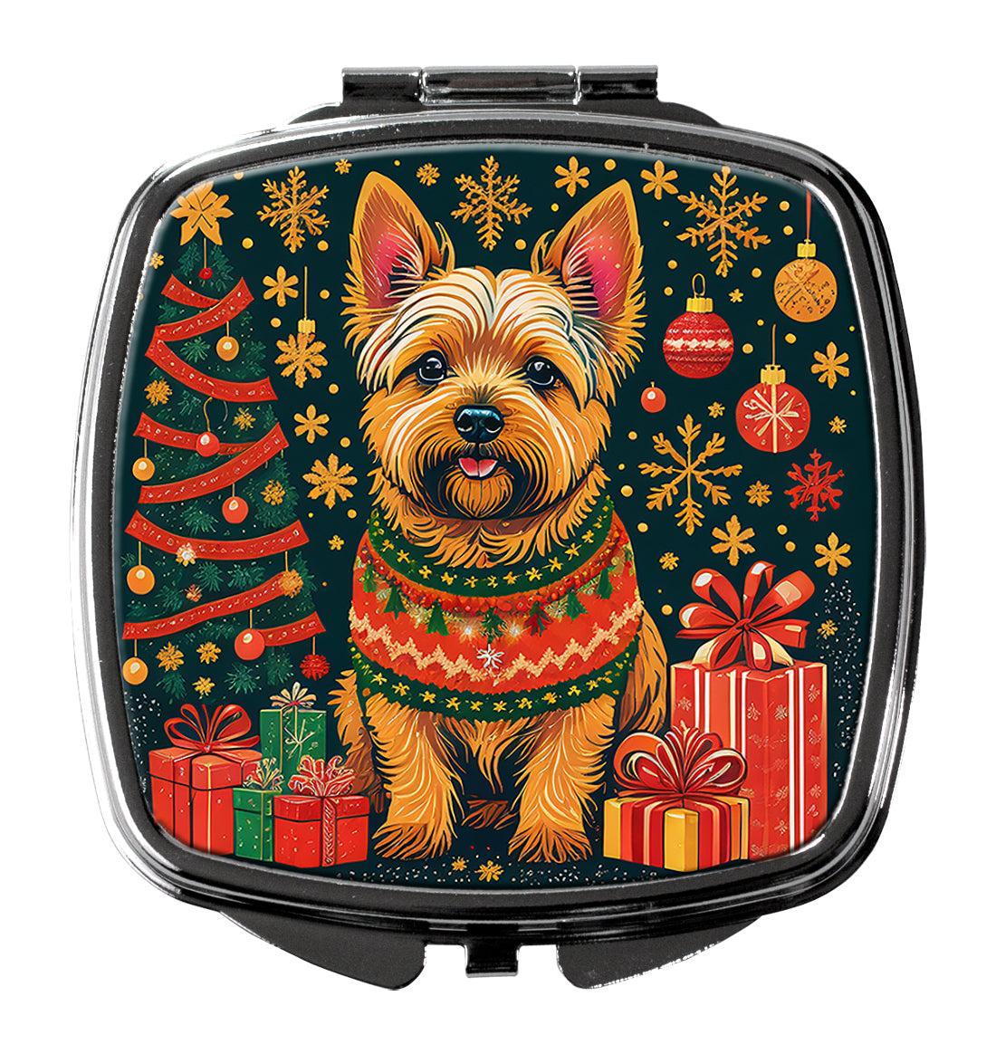 DAC1139SCM 3 x 2.75 in. Norwich Terrier Christmas Compact Mirror