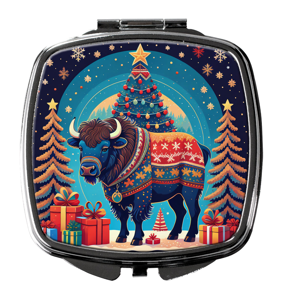 DAC1171SCM 3 x 2.75 in. Buffalo Christmas Compact Mirror