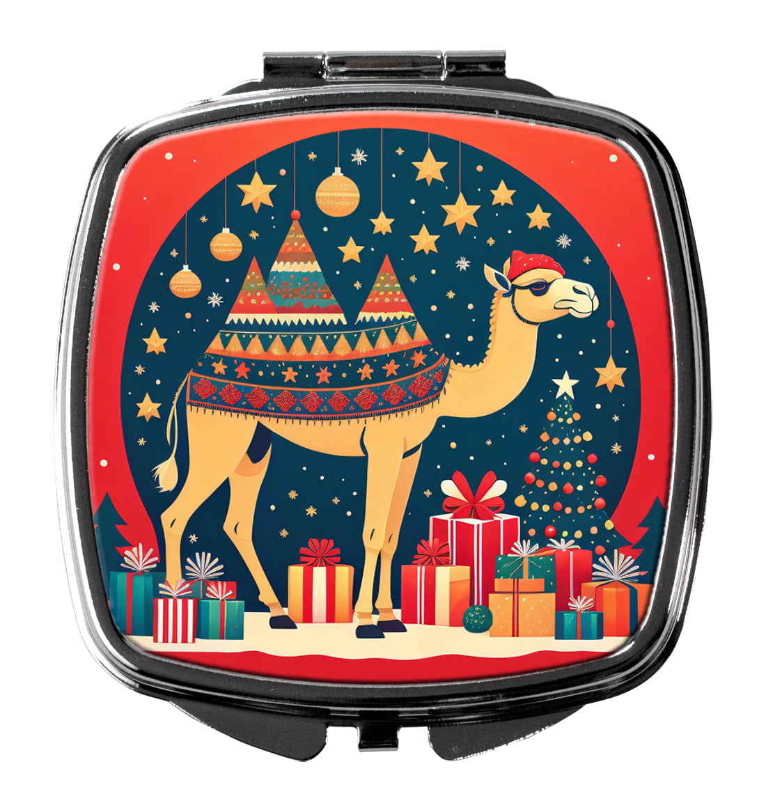 DAC1172SCM 3 x 2.75 in. Camel Christmas Compact Mirror