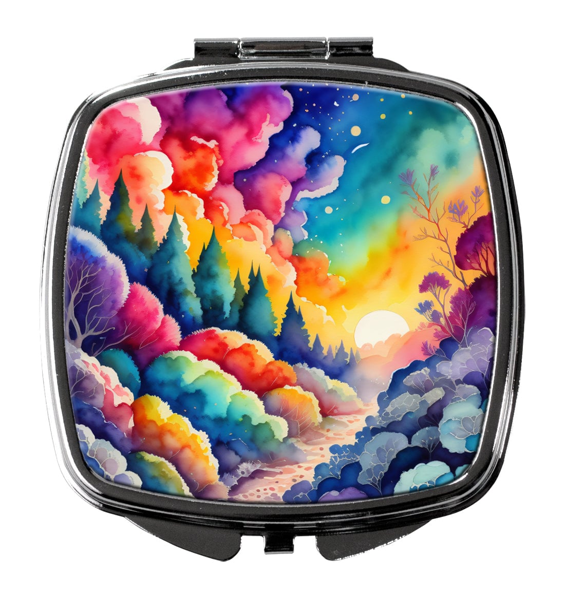 DAC1954SCM 3 x 2.75 in. Colorful Dusty Miller Compact Mirror