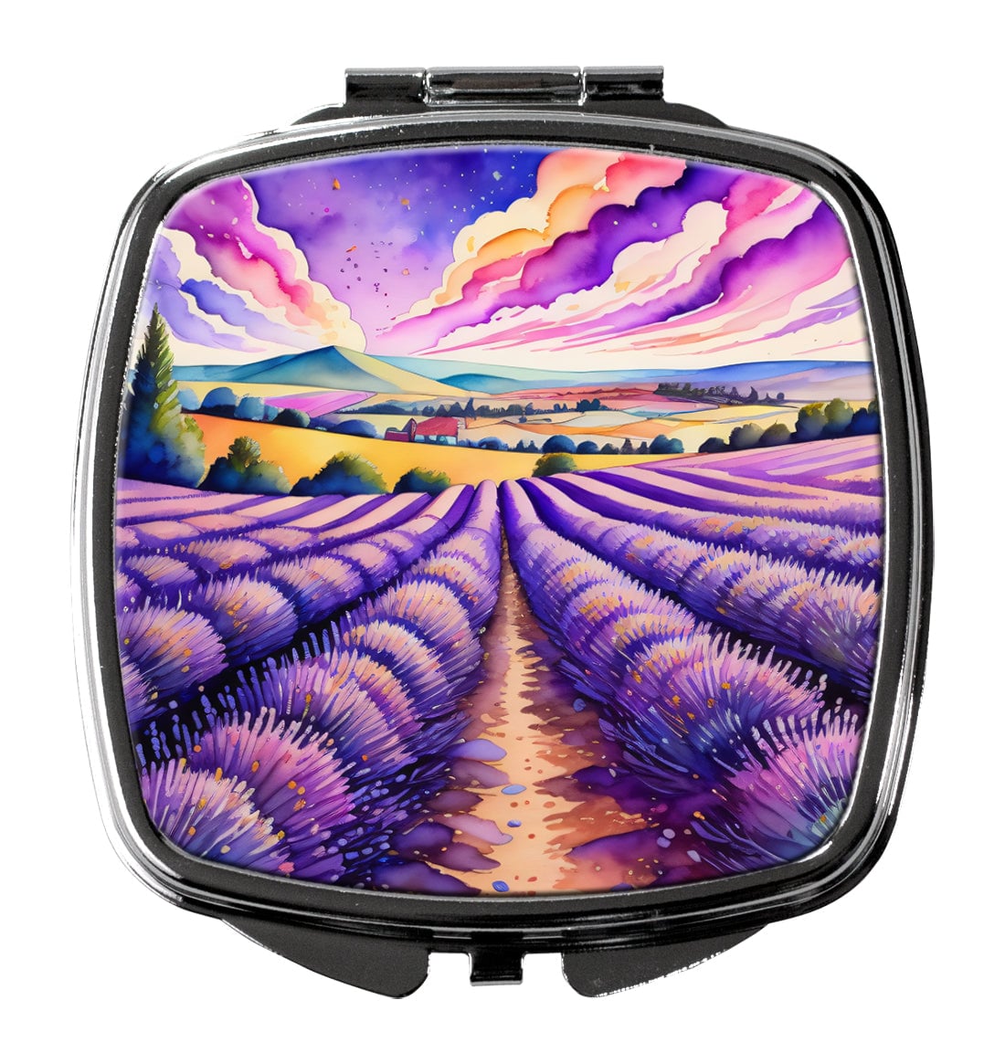 DAC1955SCM 3 x 2.75 in. Colorful English Lavender Compact Mirror