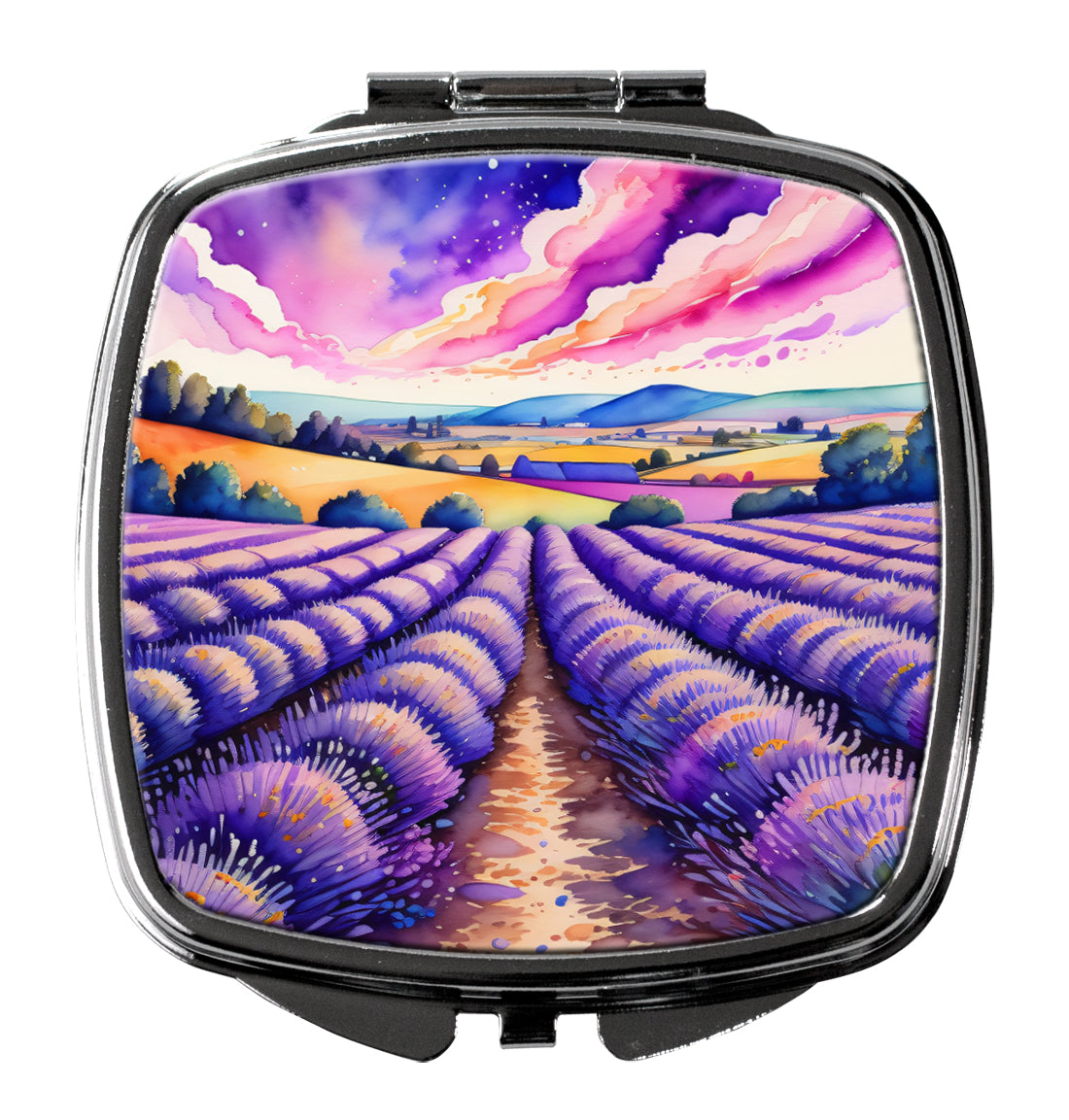 DAC1956SCM 3 x 2.75 in. Colorful English Lavender Compact Mirror