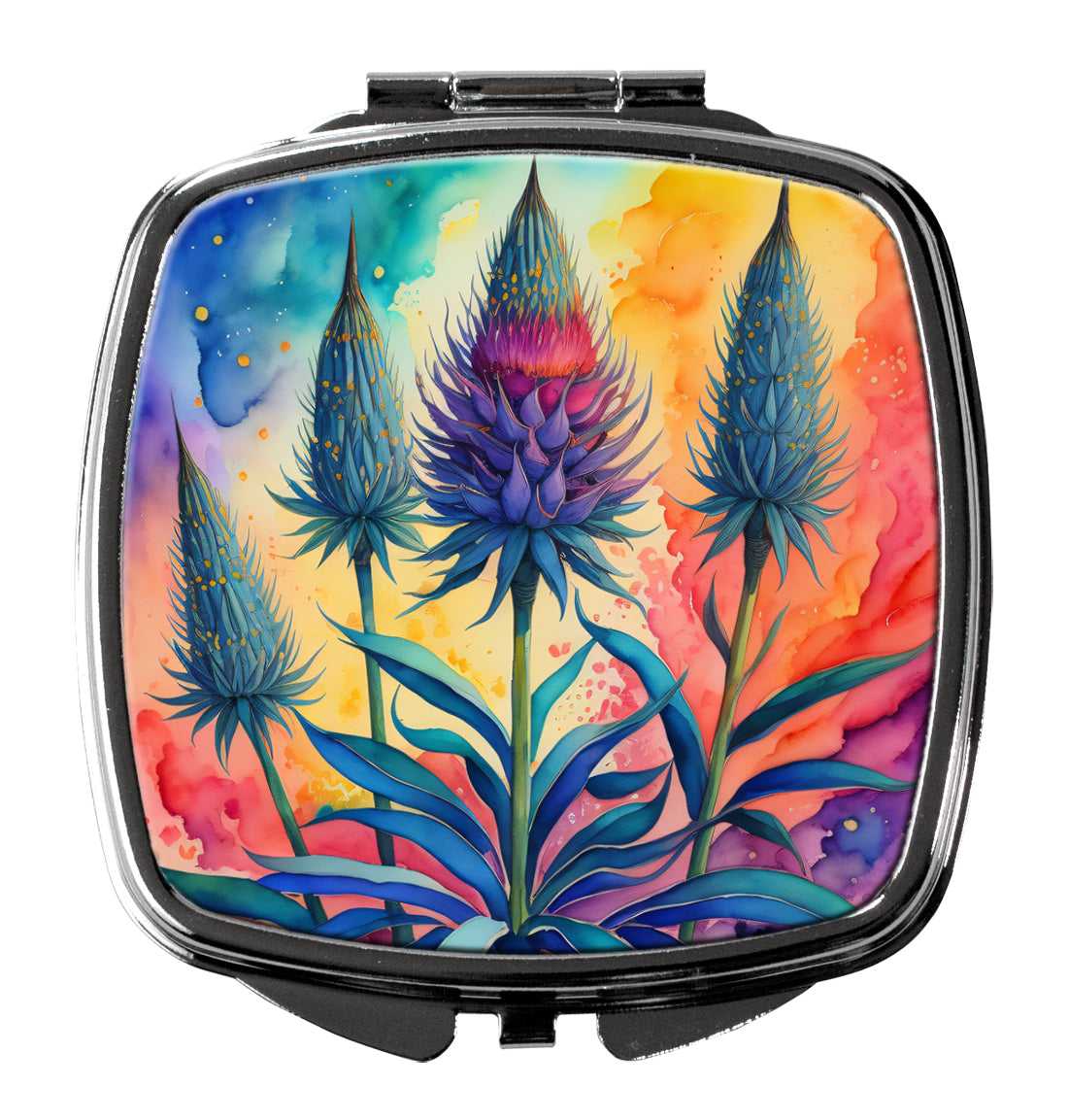 DAC1957SCM 3 x 2.75 in. Colorful Eryngium Compact Mirror