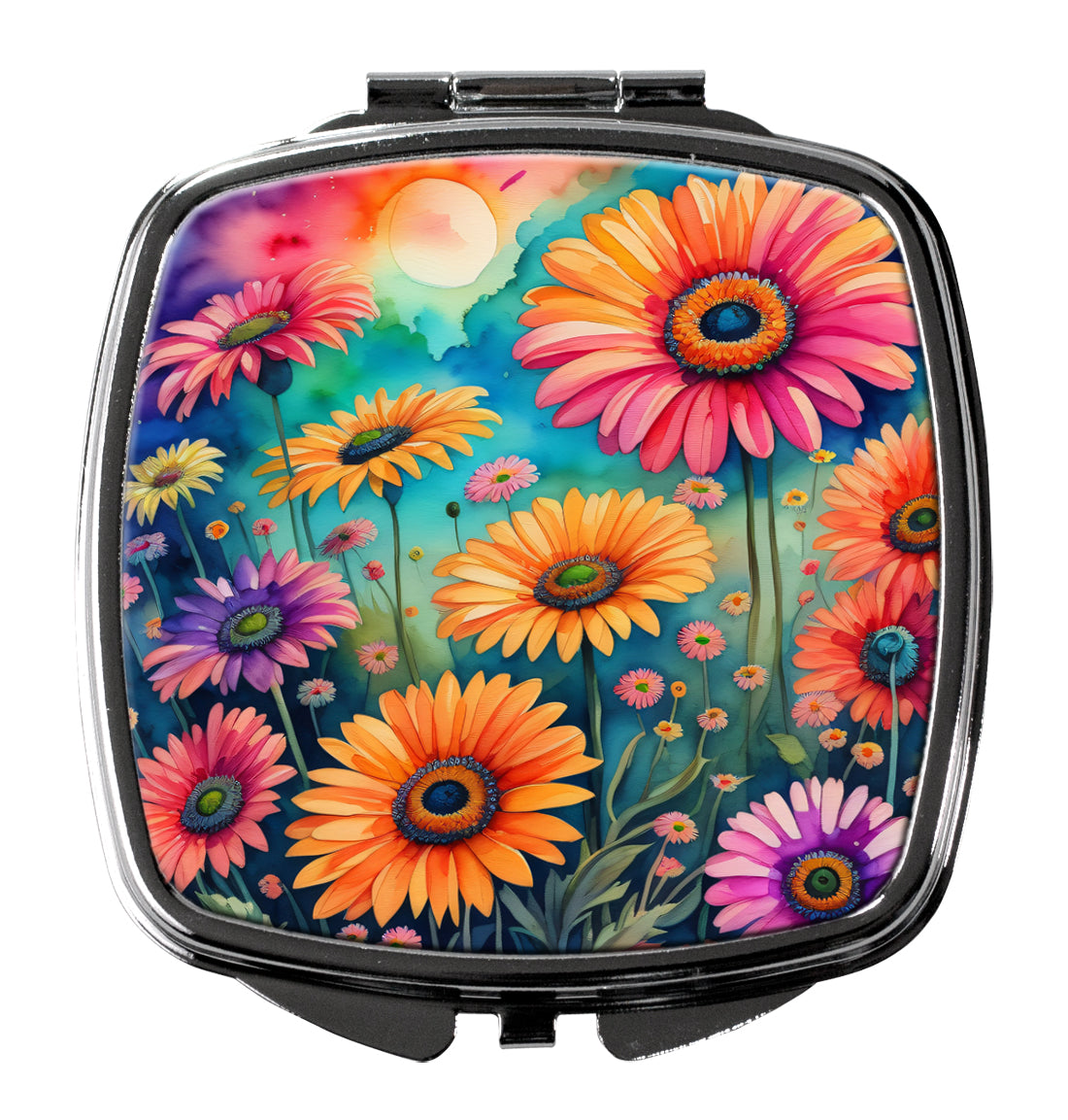 DAC1960SCM 3 x 2.75 in. Colorful Gerbera Daisies Compact Mirror