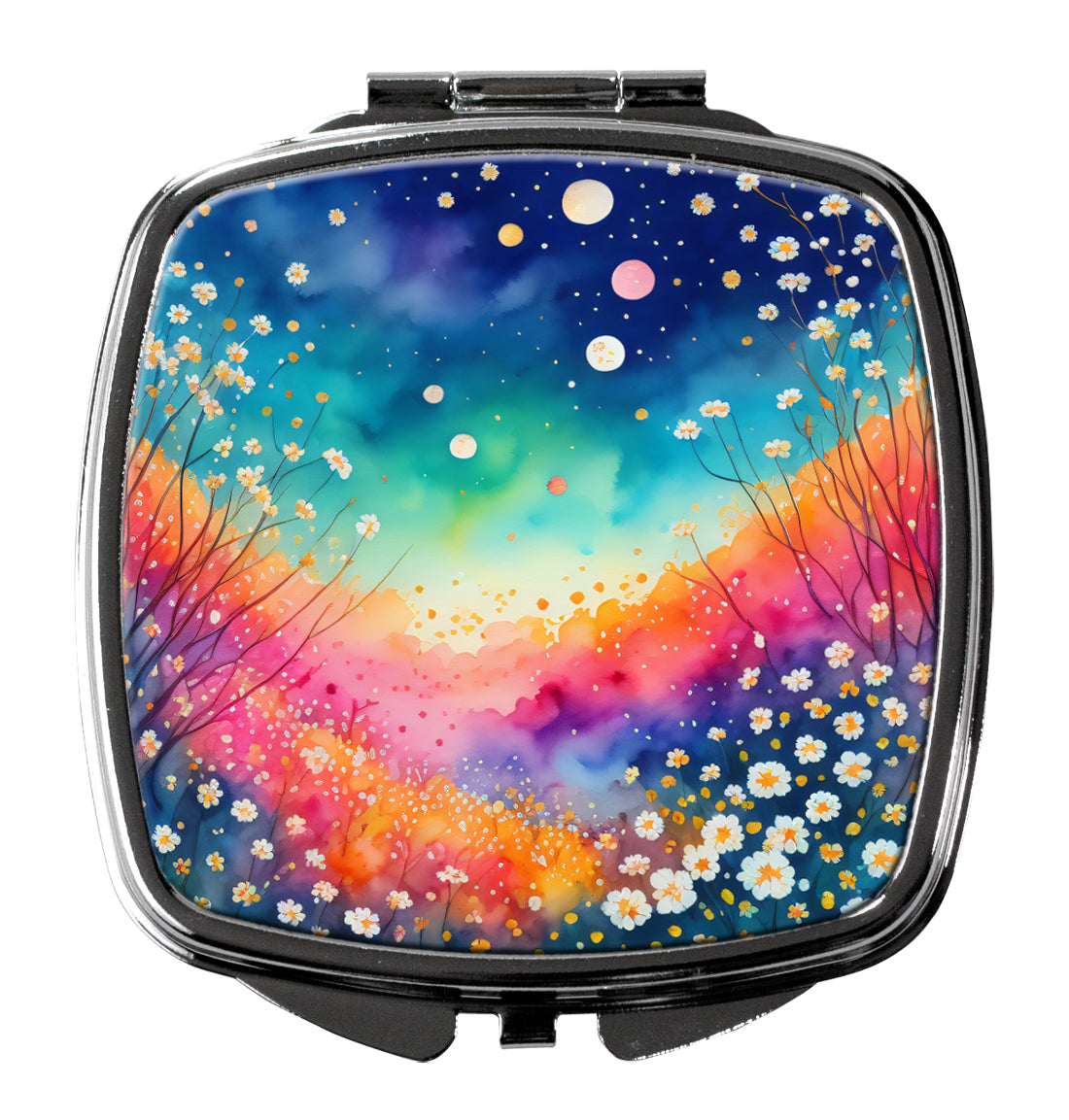 DAC1962SCM 3 x 2.75 in. Colorful Gypsophila Compact Mirror