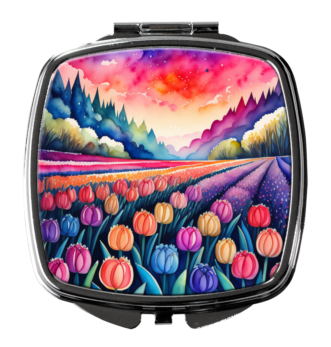 DAC1963SCM 3 x 2.75 in. Colorful Hyacinths Compact Mirror