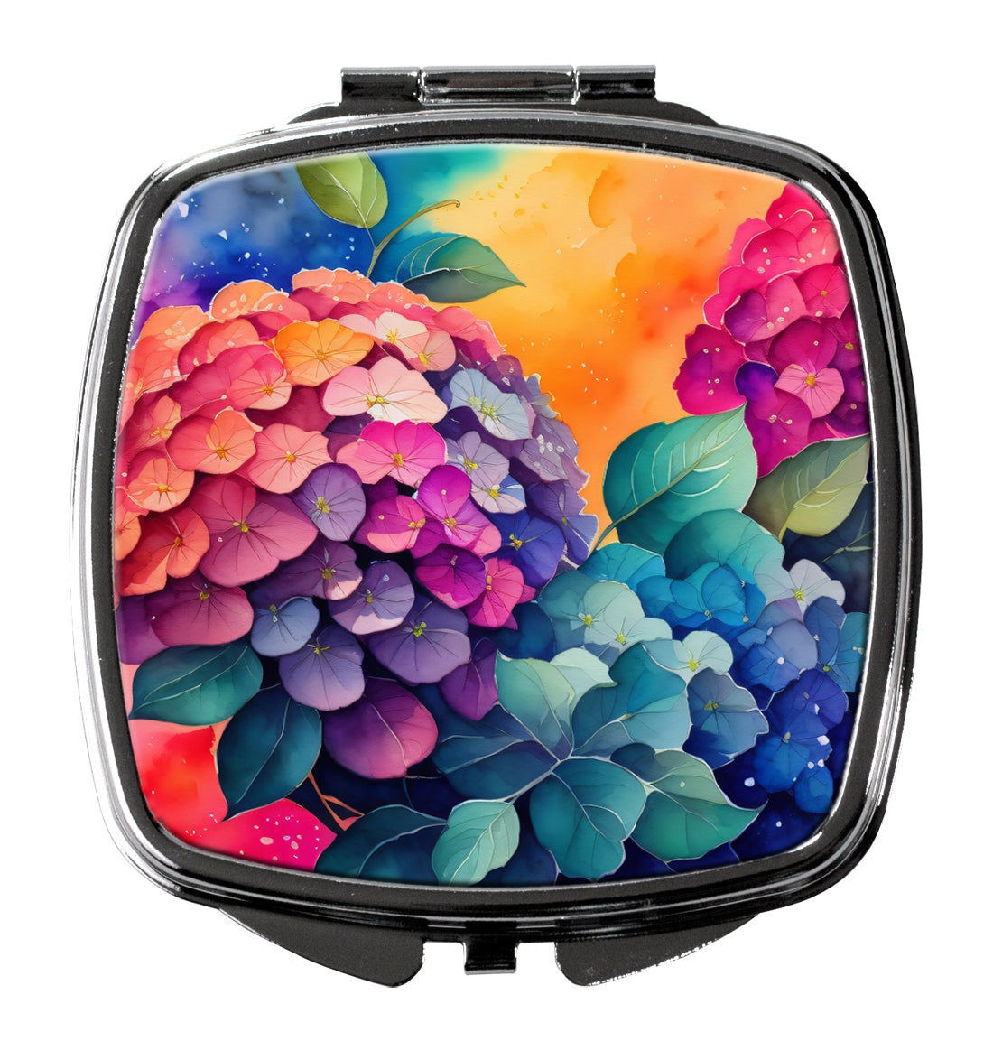 DAC1964SCM 3 x 2.75 in. Colorful Hydrangeas Compact Mirror