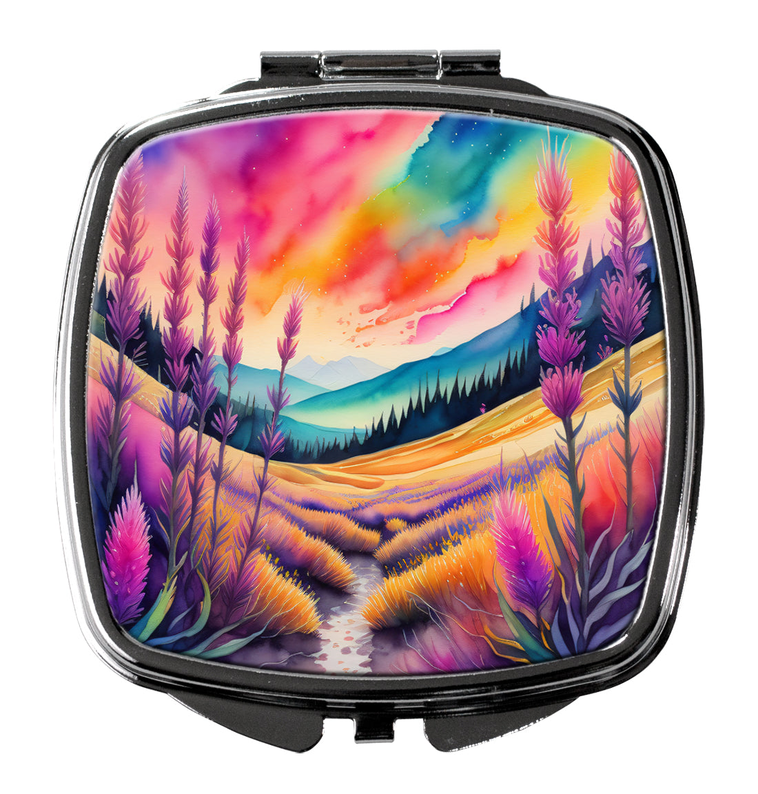 DAC1969SCM 3 x 2.75 in. Colorful Liatris Compact Mirror