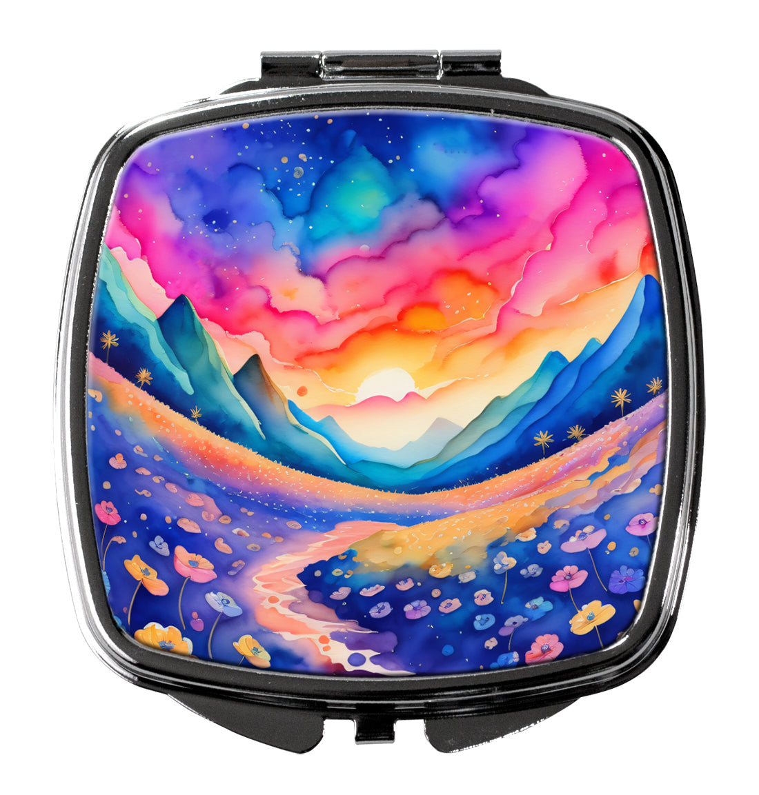 DAC1982SCM 3 x 2.75 in. Colorful Periwinkles Compact Mirror