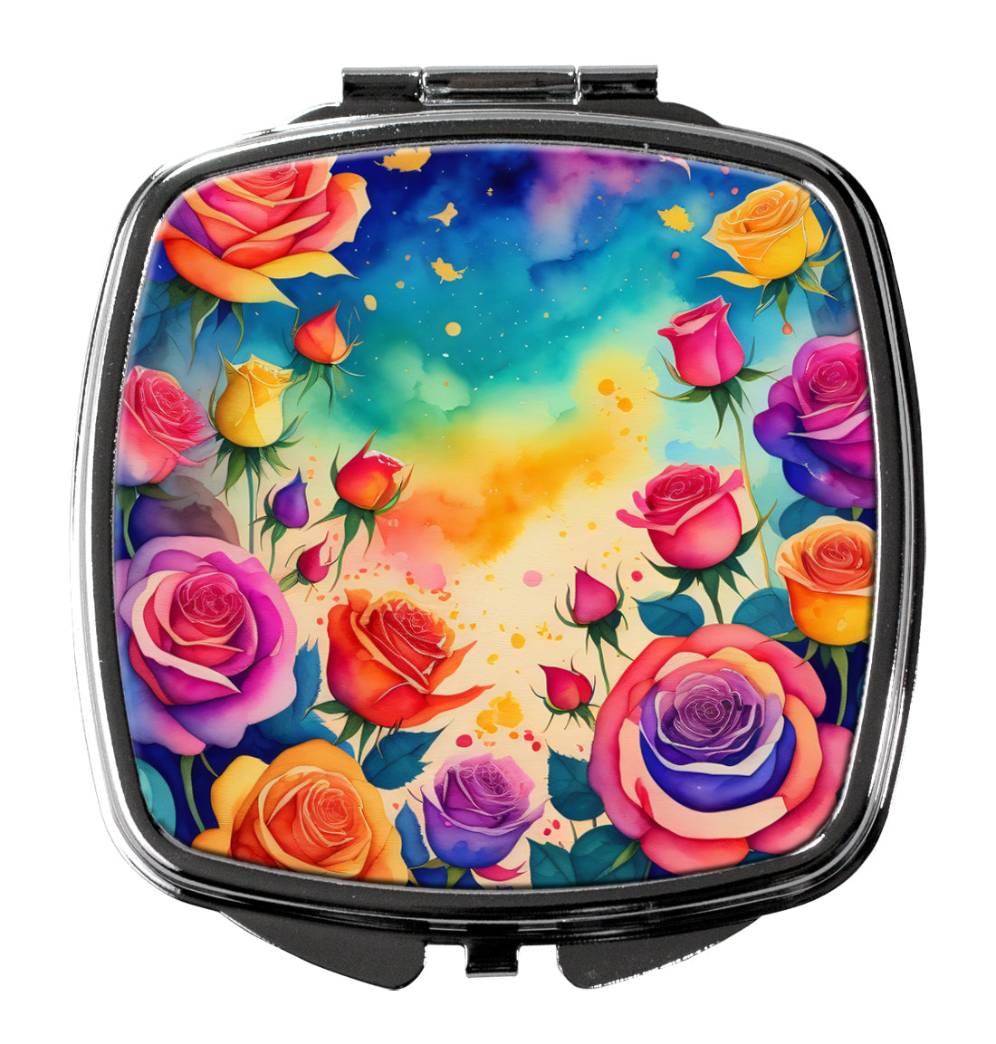 DAC1988SCM 3 x 2.75 in. Colorful Roses Compact Mirror