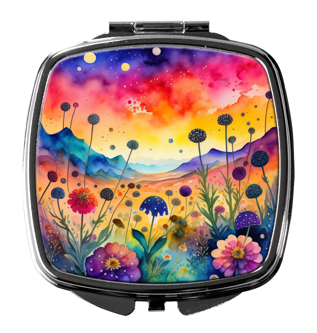 DAC1990SCM 3 x 2.75 in. Colorful Scabiosa Compact Mirror