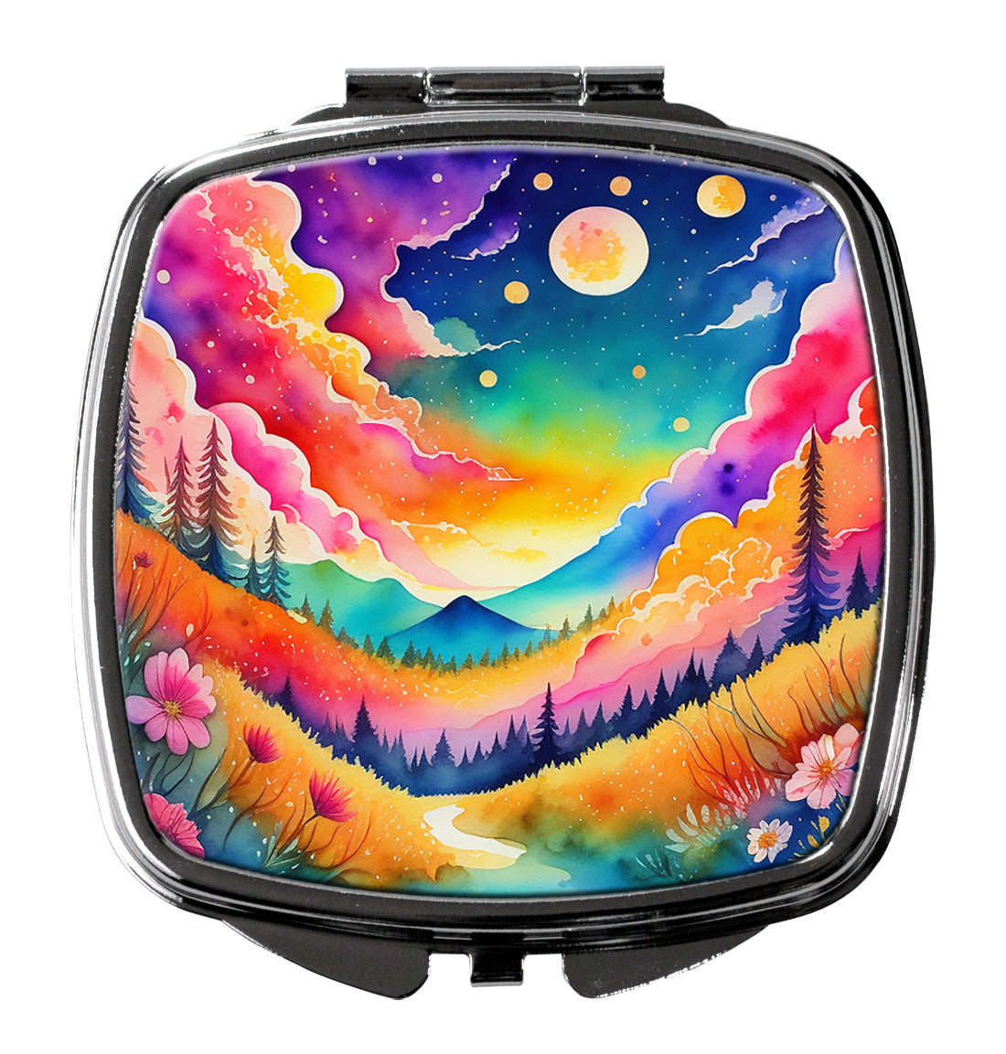 DAC1992SCM 3 x 2.75 in. Colorful Stock, or Gillyflower Compact Mirror