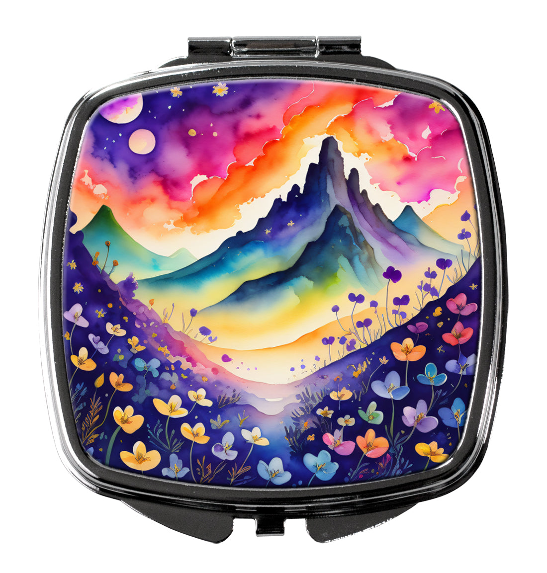 3 x 2.75 in. Colorful Violets Compact Mirror