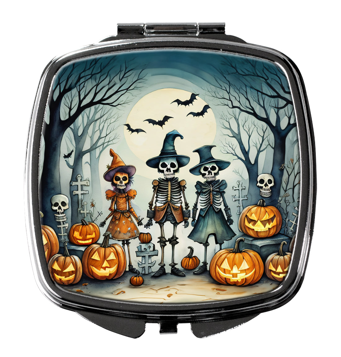 3 x 2.75 in. Calacas Skeletons Spooky Halloween Compact Mirror