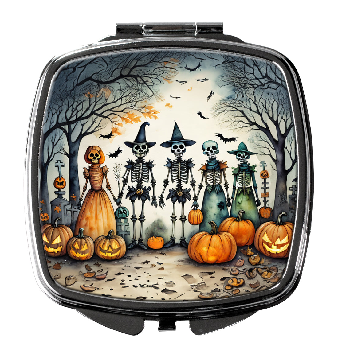 3 x 2.75 in. Calacas Skeletons Spooky Halloween Compact Mirror