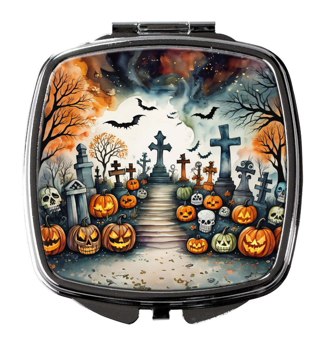 DAC2237SCM 3 x 2.75 in. Day of the Dead Spooky Halloween Compact Mirror