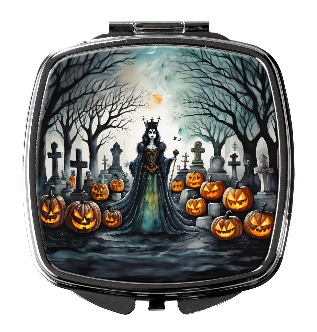3 x 2.75 in. Evil Queen Spooky Halloween Compact Mirror