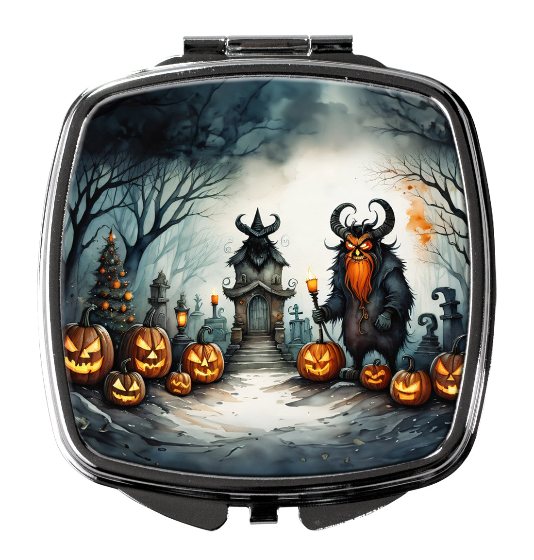 3 x 2.75 in. Krampus The Christmas Demon Spooky Halloween Compact Mirror