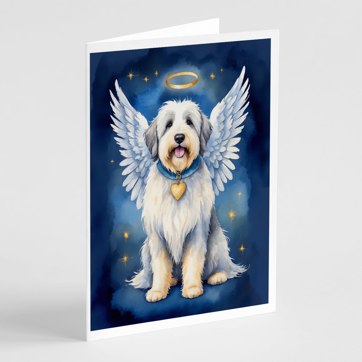 DAC7045GCA7P 5 x 7 in. Old English Sheepdog My Angel Greeting Cards - Pack of 8