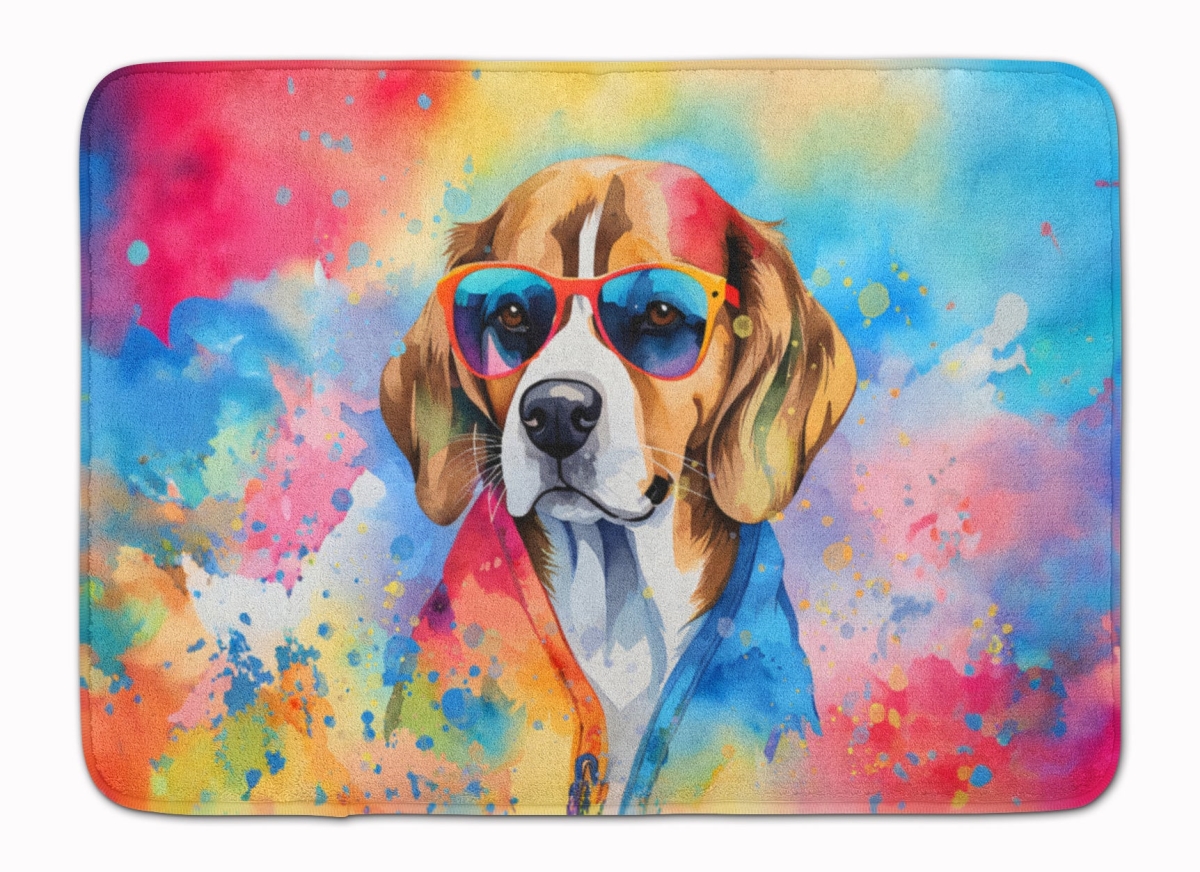 19 x 27 in. Beagle Hippie Dawg Memory Foam Kitchen Mat