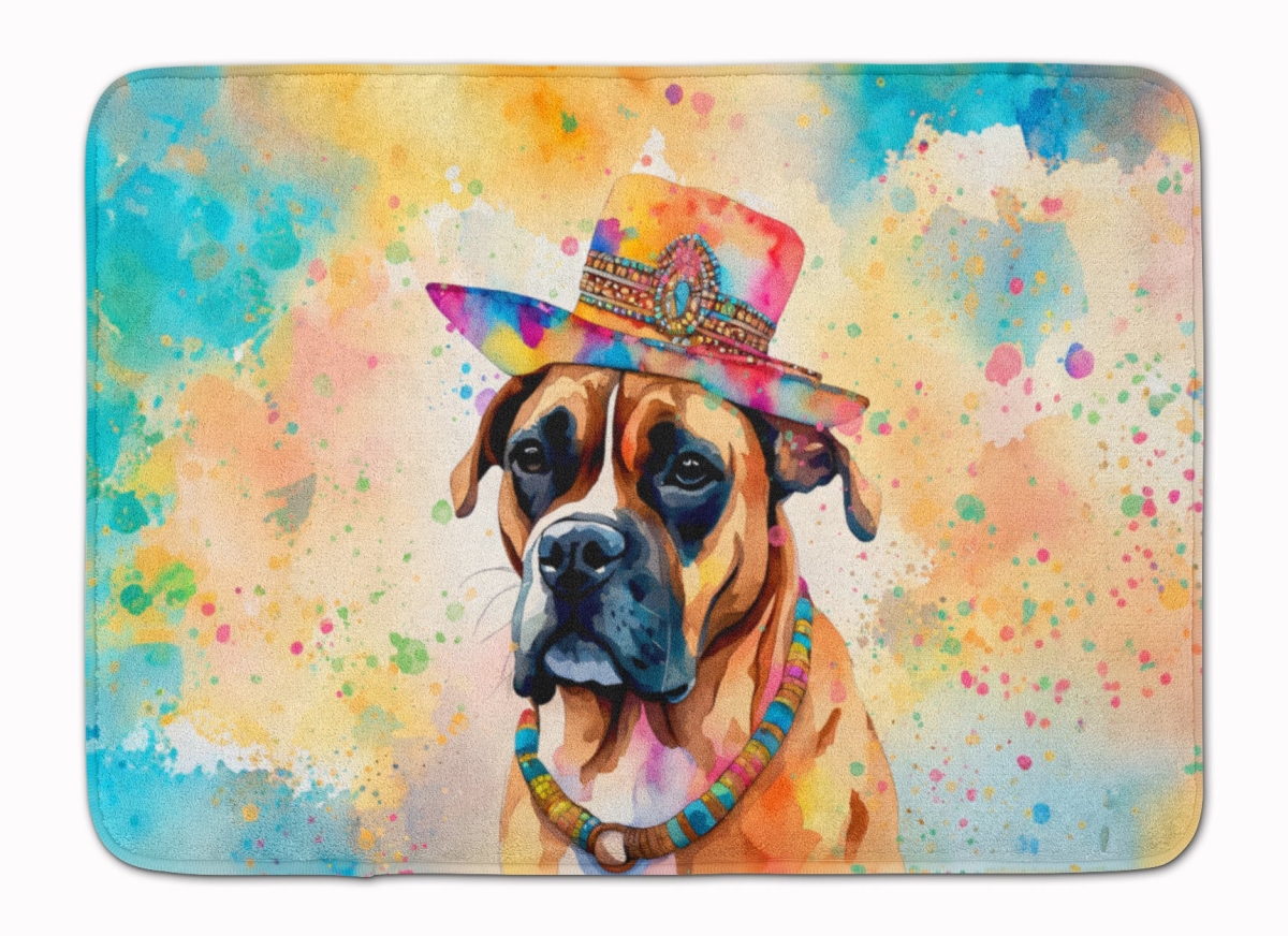 19 x 27 in. Boxer Hippie Dawg Memory Foam Kitchen Mat