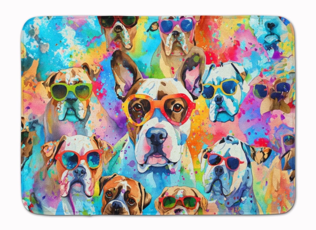 19 x 27 in. Boxer Hippie Dawg Memory Foam Kitchen Mat