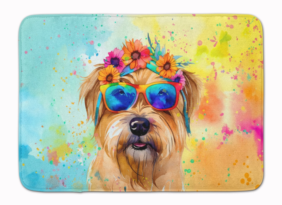 19 x 27 in. Cairn Terrier Hippie Dawg Memory Foam Kitchen Mat