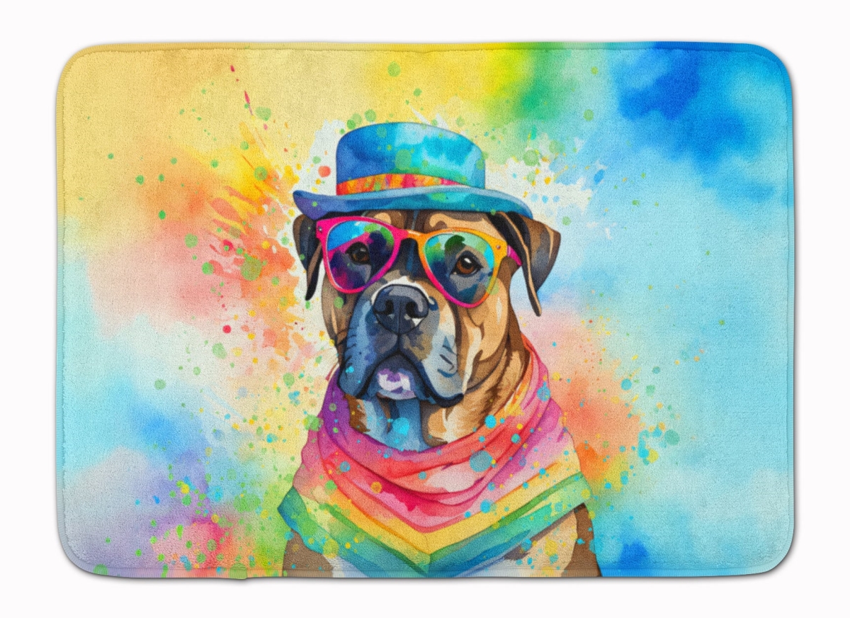 19 x 27 in. Cane Corso Hippie Dawg Memory Foam Kitchen Mat