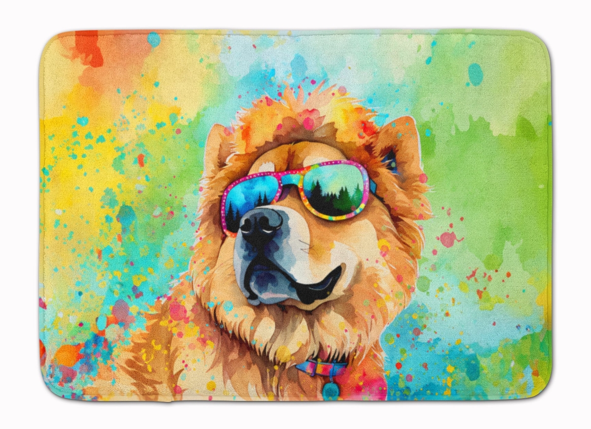19 x 27 in. Chow Chow Hippie Dawg Memory Foam Kitchen Mat