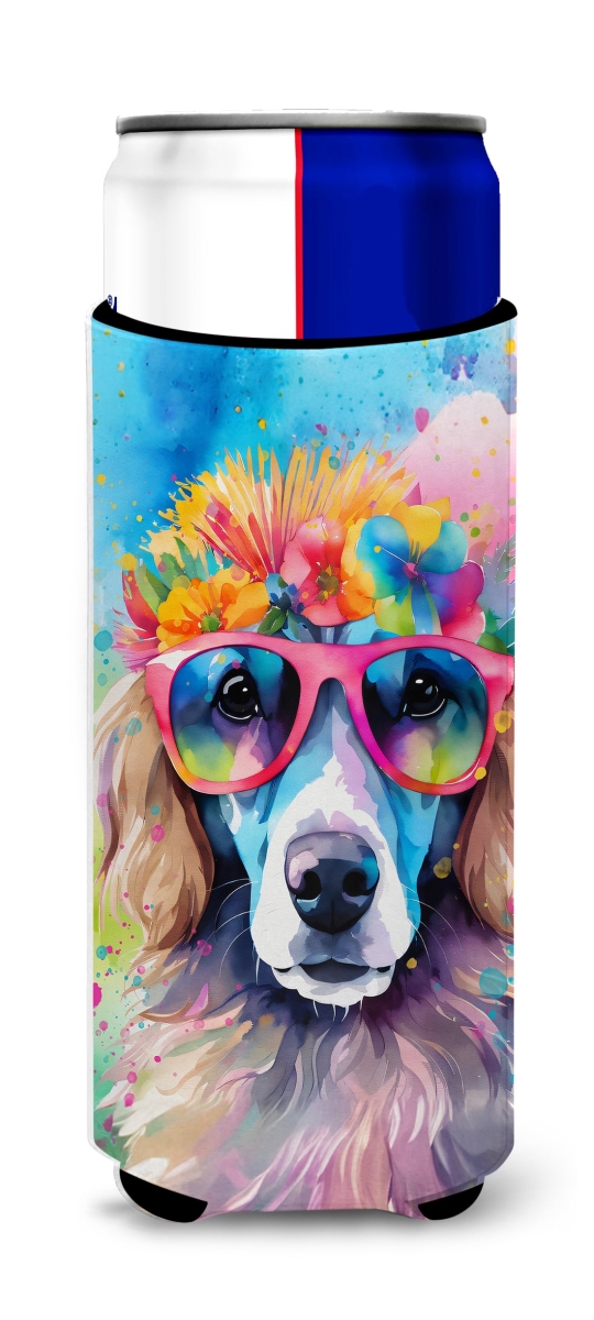 12 oz Poodle Hippie Dawg Hugger for Ultra Slim Cans