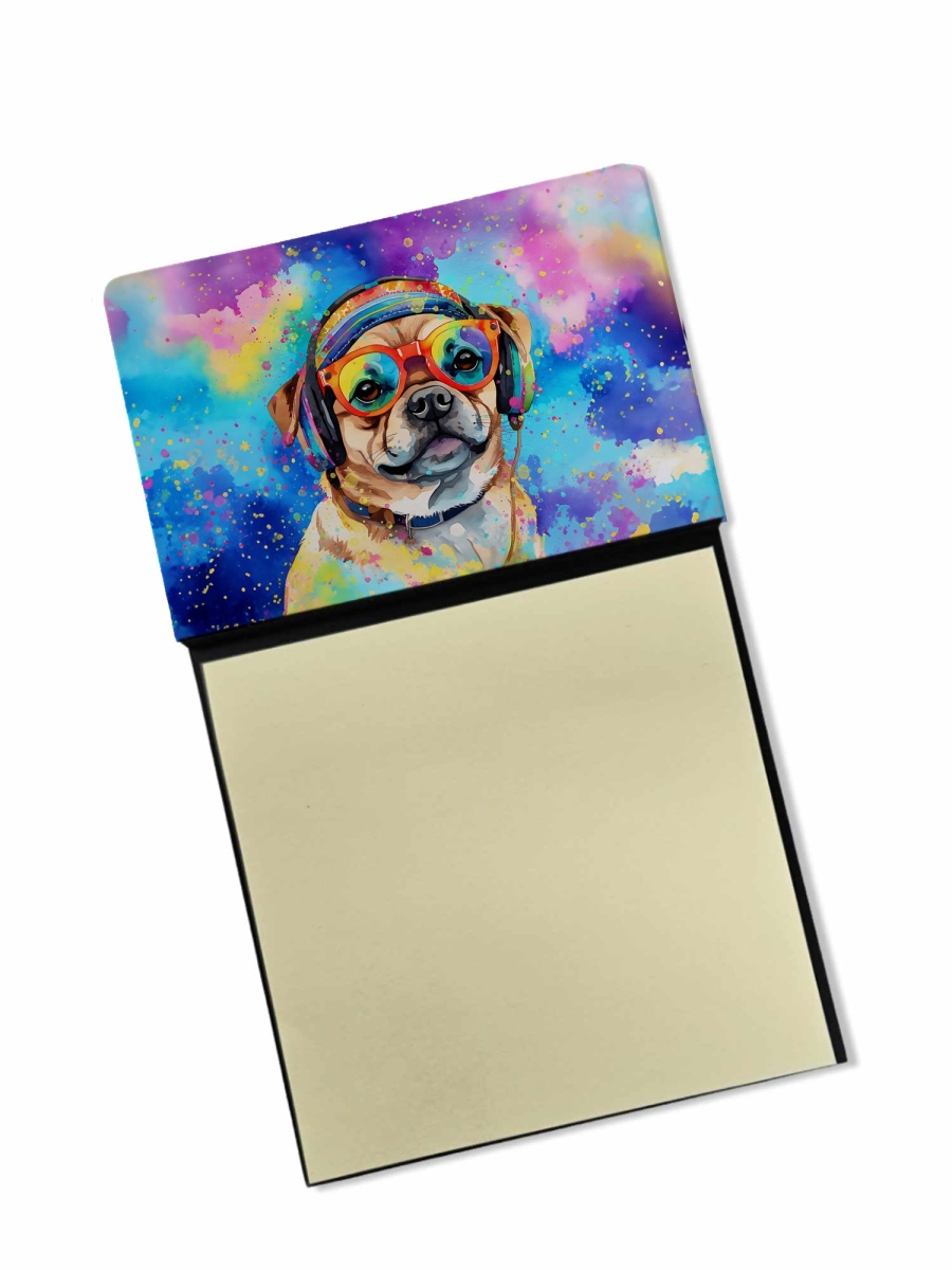 DAC2543SN 5.25 x 3.25 in. Pug Hippie Dawg Sticky Note Holder