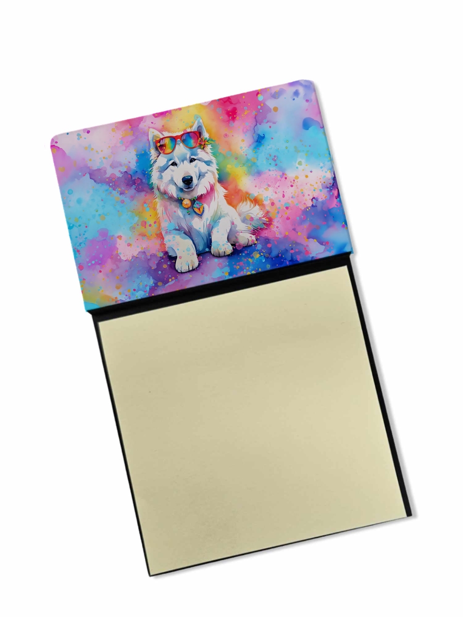 DAC2551SN 5.25 x 3.25 in. Samoyed Hippie Dawg Sticky Note Holder