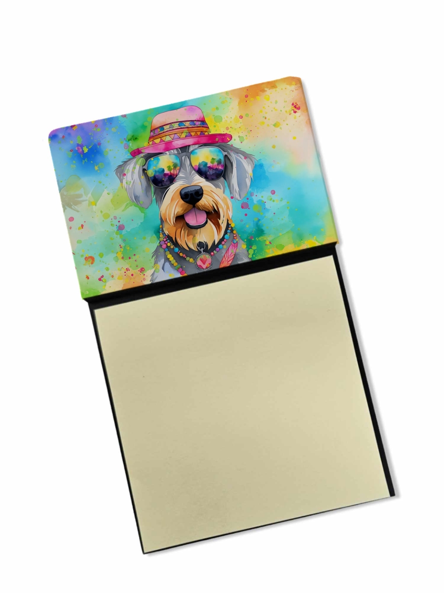 DAC2554SN 5.25 x 3.25 in. Schnauzer Hippie Dawg Sticky Note Holder