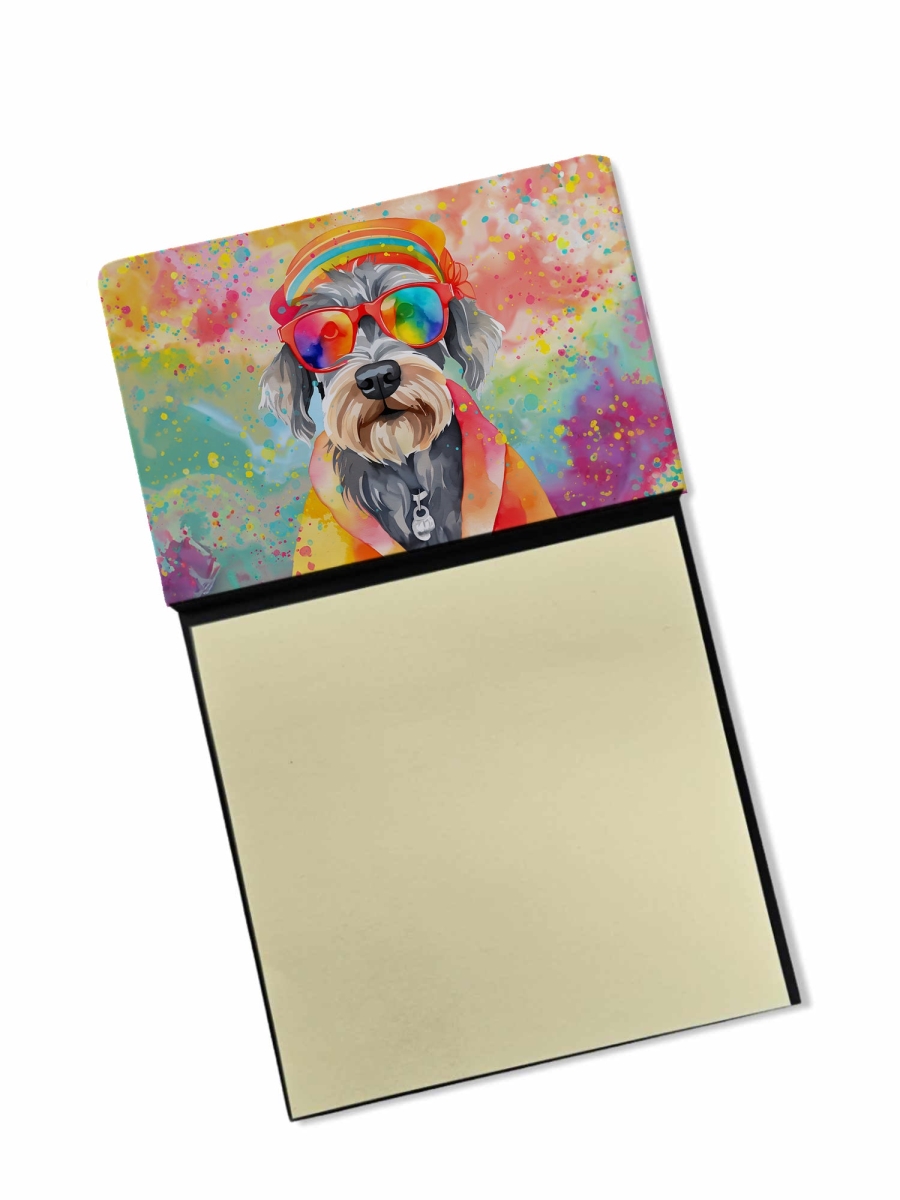 DAC2555SN 5.25 x 3.25 in. Schnauzer Hippie Dawg Sticky Note Holder