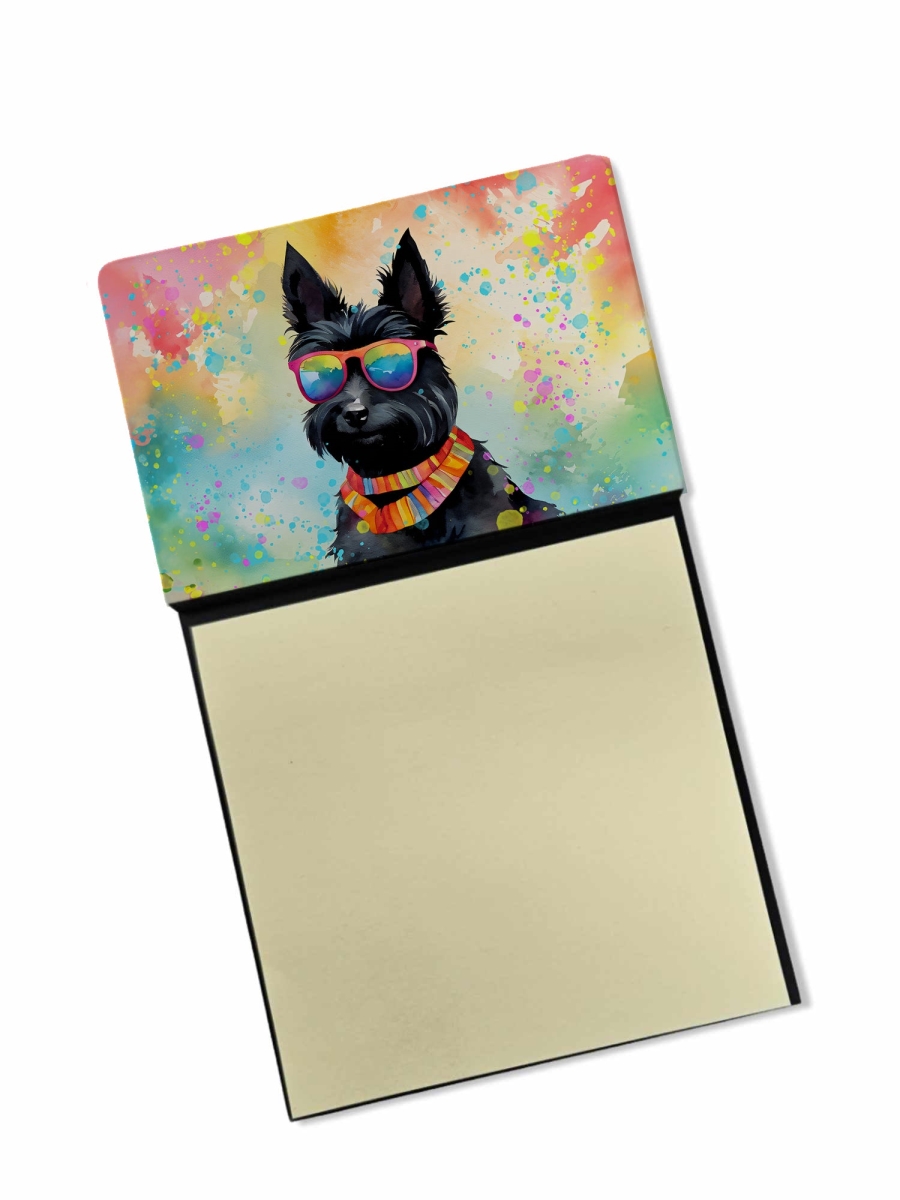 DAC2557SN 5.25 x 3.25 in. Scottish Terrier Hippie Dawg Sticky Note Holder