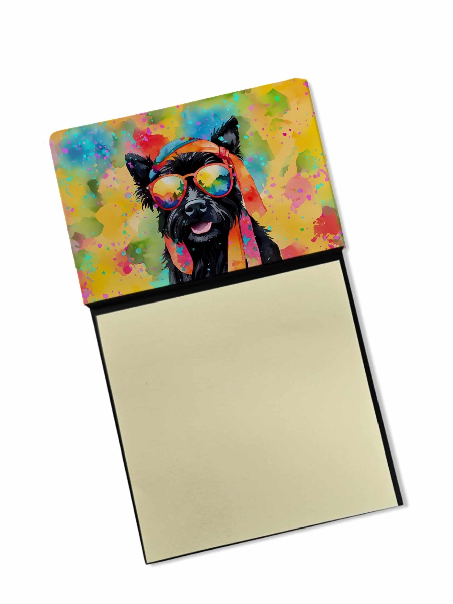 DAC2558SN 5.25 x 3.25 in. Scottish Terrier Hippie Dawg Sticky Note Holder