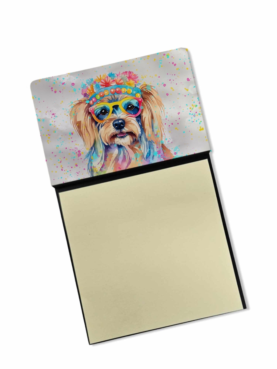 DAC2576SN 5.25 x 3.25 in. Yorkshire Terrier Hippie Dawg Sticky Note Holder
