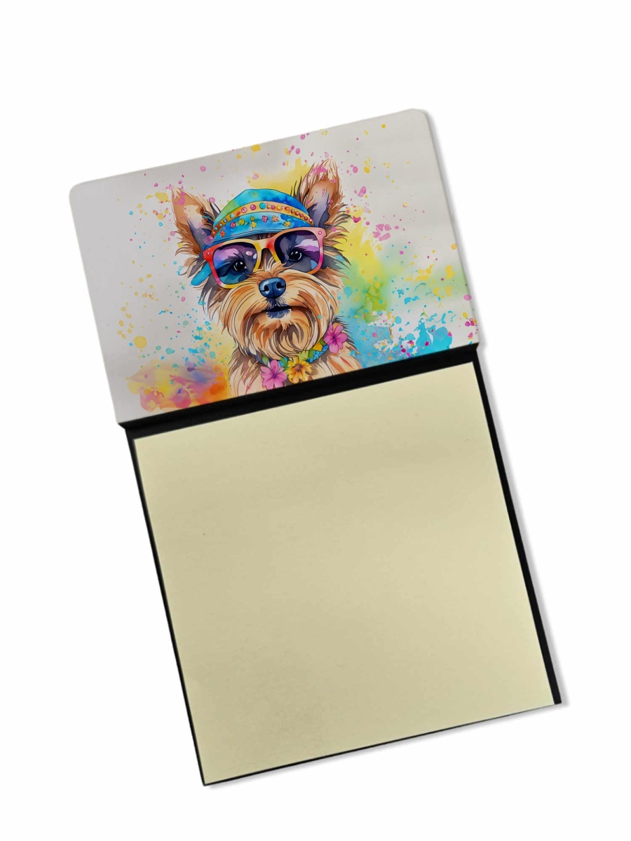 DAC2577SN 5.25 x 3.25 in. Yorkshire Terrier Hippie Dawg Sticky Note Holder