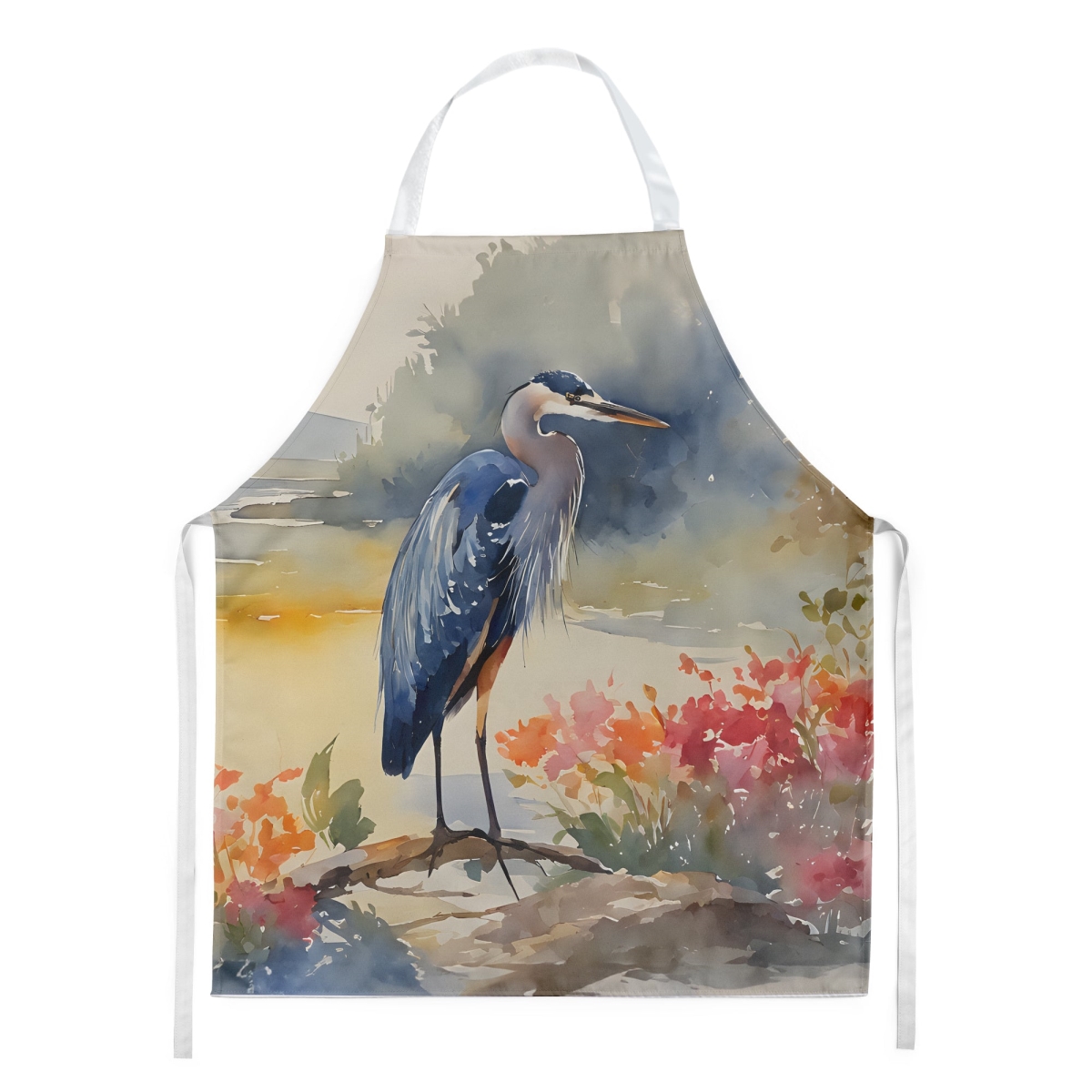 Picture of Carolines Treasures DAC2845APRON 30 x 27 in. Blue Heron Apron