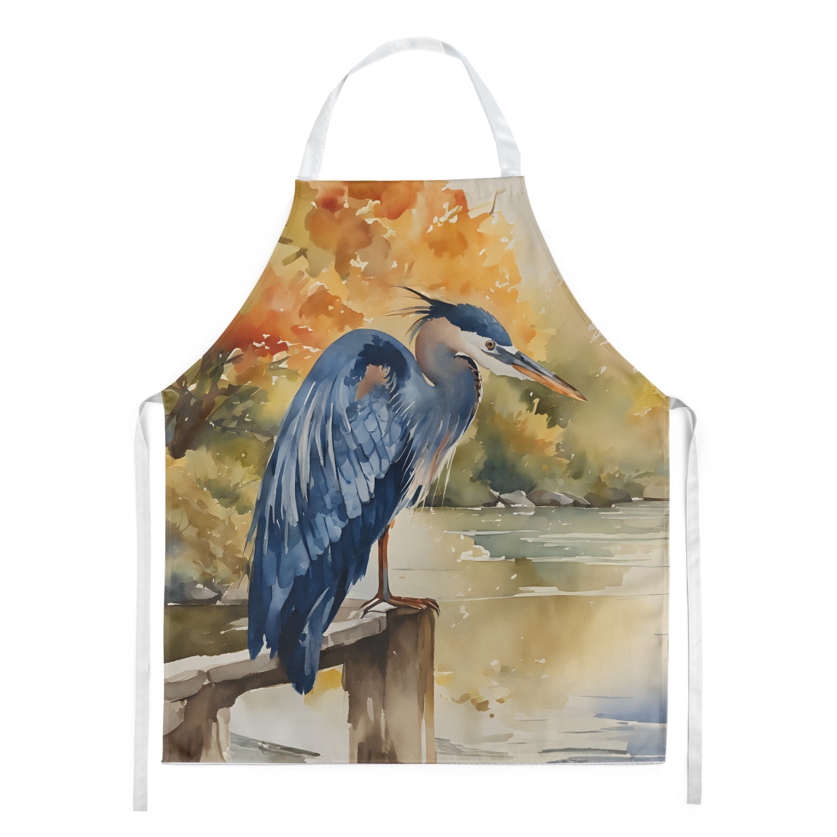 Picture of Carolines Treasures DAC2849APRON 30 x 27 in. Blue Heron Apron