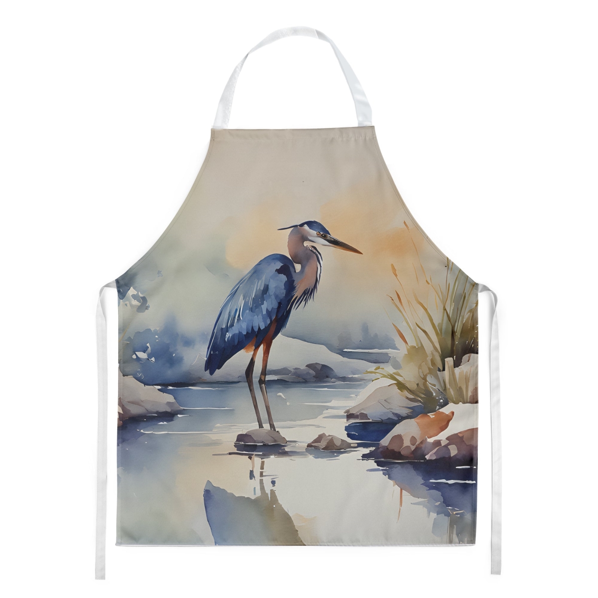 Picture of Carolines Treasures DAC2850APRON 30 x 27 in. Blue Heron Apron